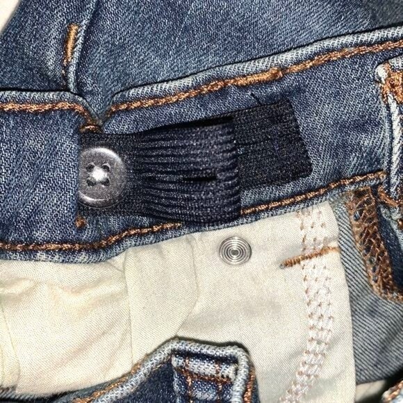 Boys Wonder Nation Blue Denim Distressed Straight Cut Adjustable Waist Shorts Si - Picture 5 of 5